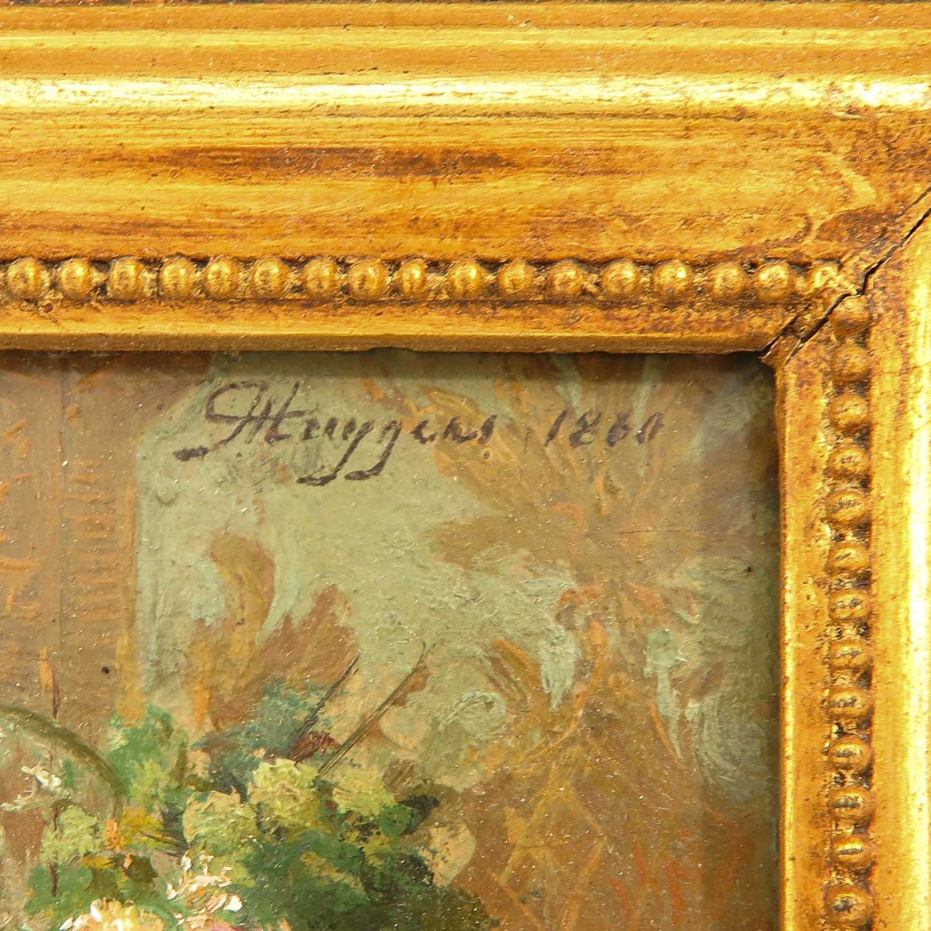 An Oil on Panel Signed Huijgens 1860 - Bild 3 aus 5