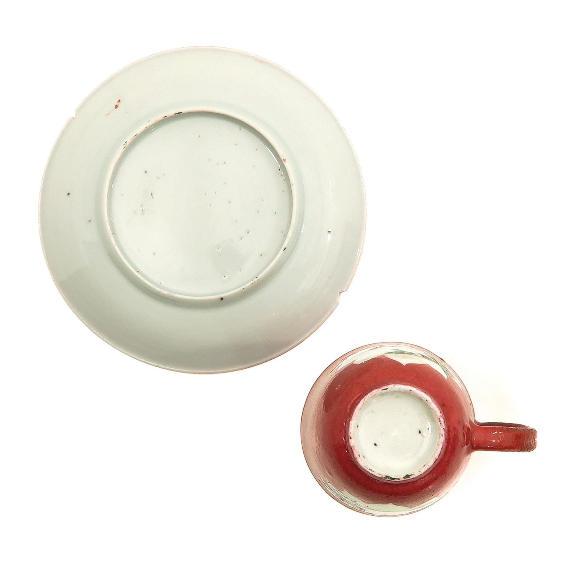 A Ruby Glaze Cup and Saucer - Image 6 of 9