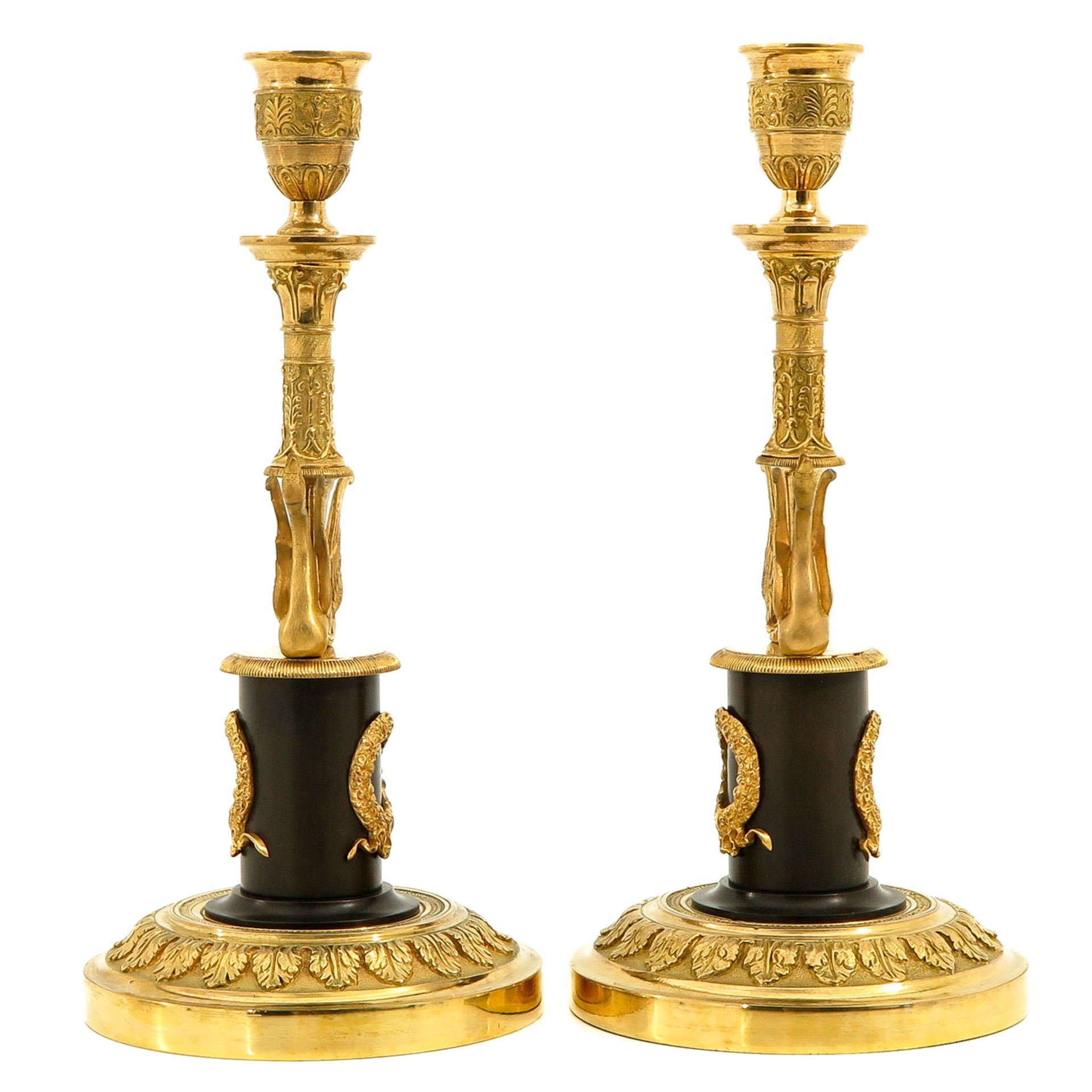 A Pair of Louis XVI Copper Candlesticks - Image 4 of 9