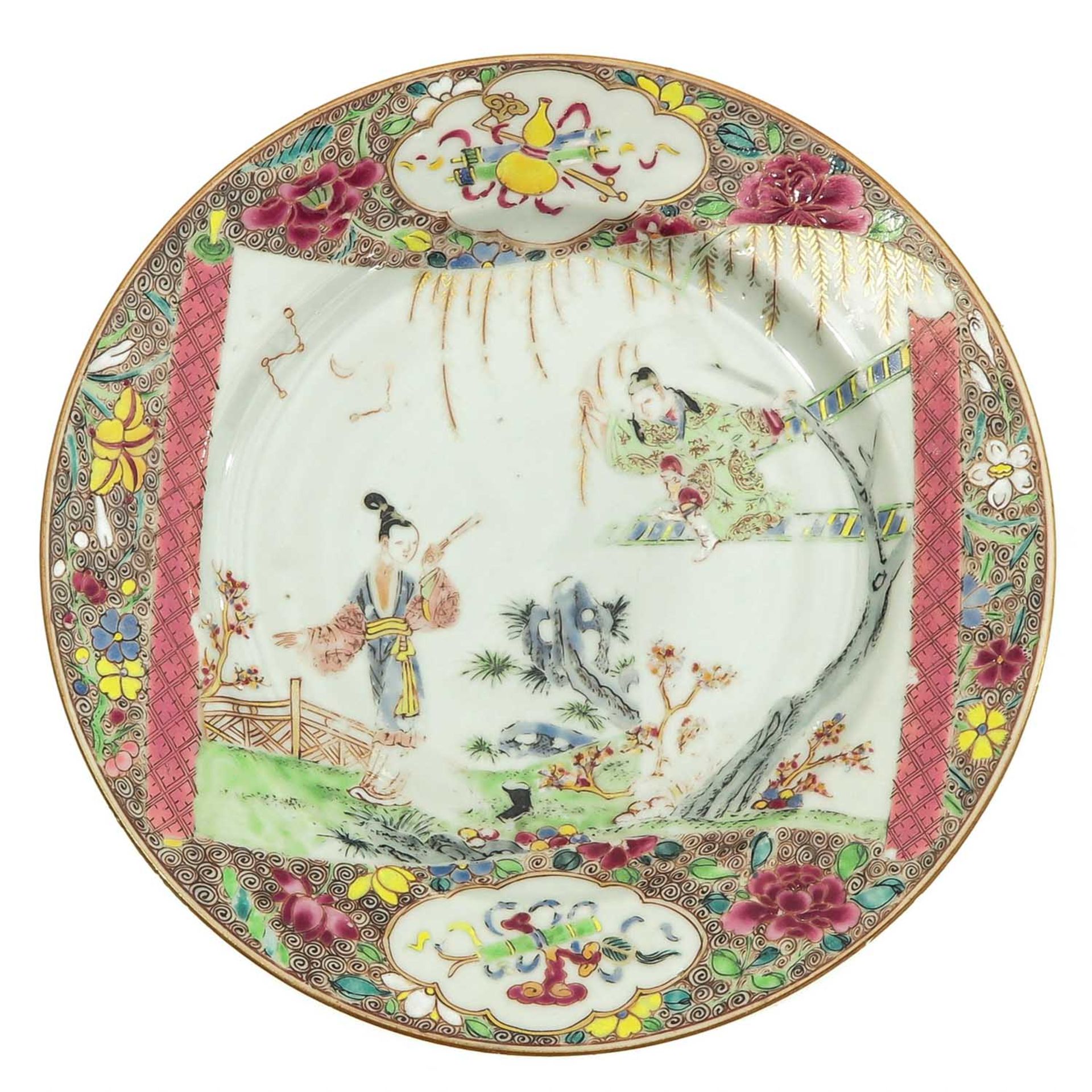 A Famille Rose Plate