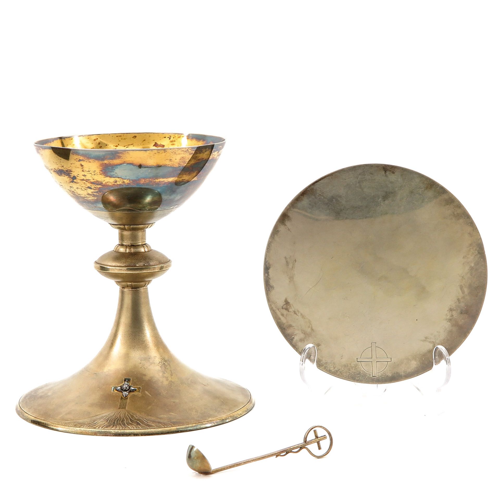 A Chalice with Silver Gilded Cuppa, Silver Paten