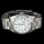 A Mens Stainless Rolex Oyster Perpetual Watch