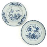 A Lot of 2 Blue and White Plates