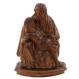 A 17th - 18th Century Carved Wood Pieta