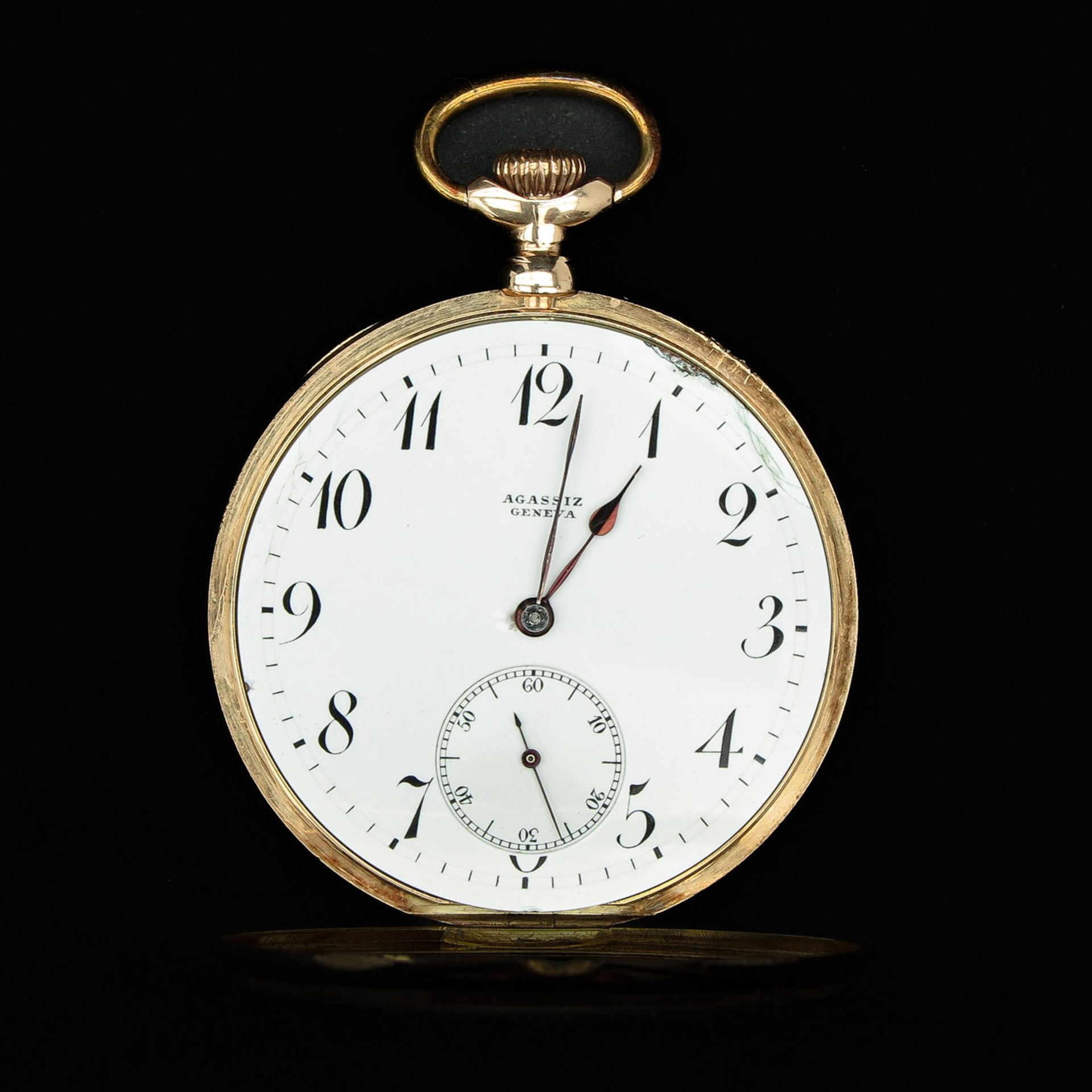 A 14KG Pocket Watch Signed Agassiz - Image 3 of 6