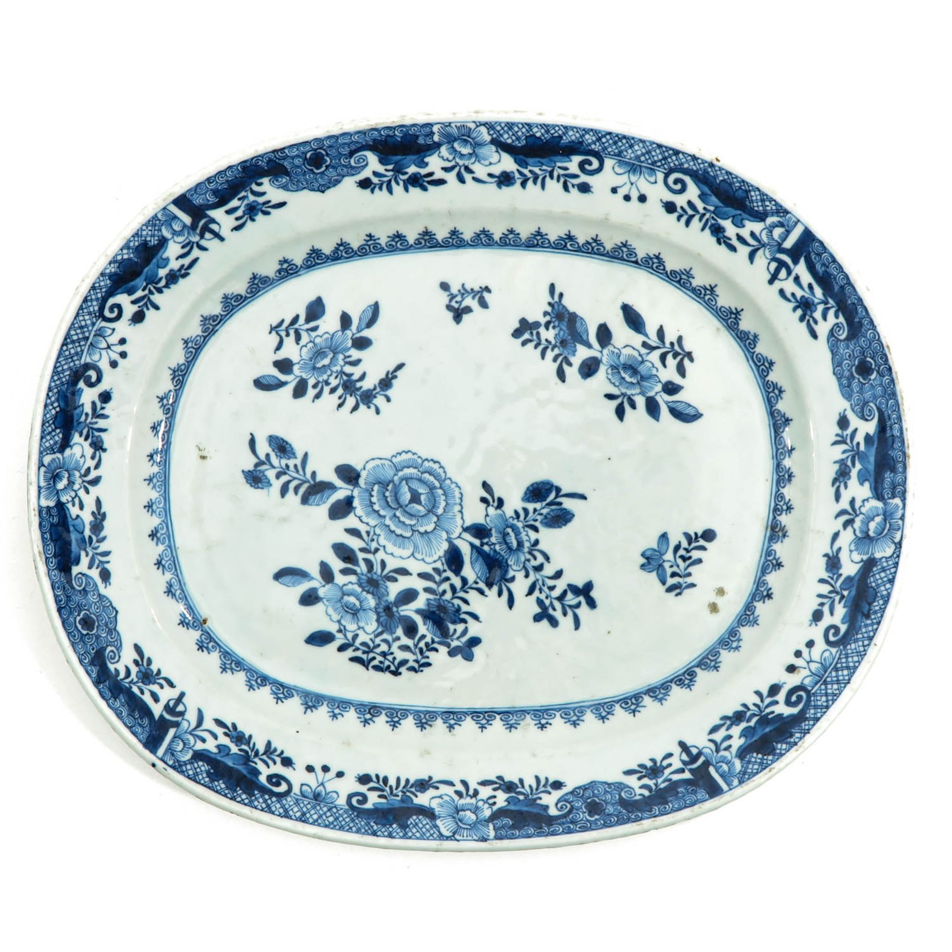 A Blue and White Serving Dish