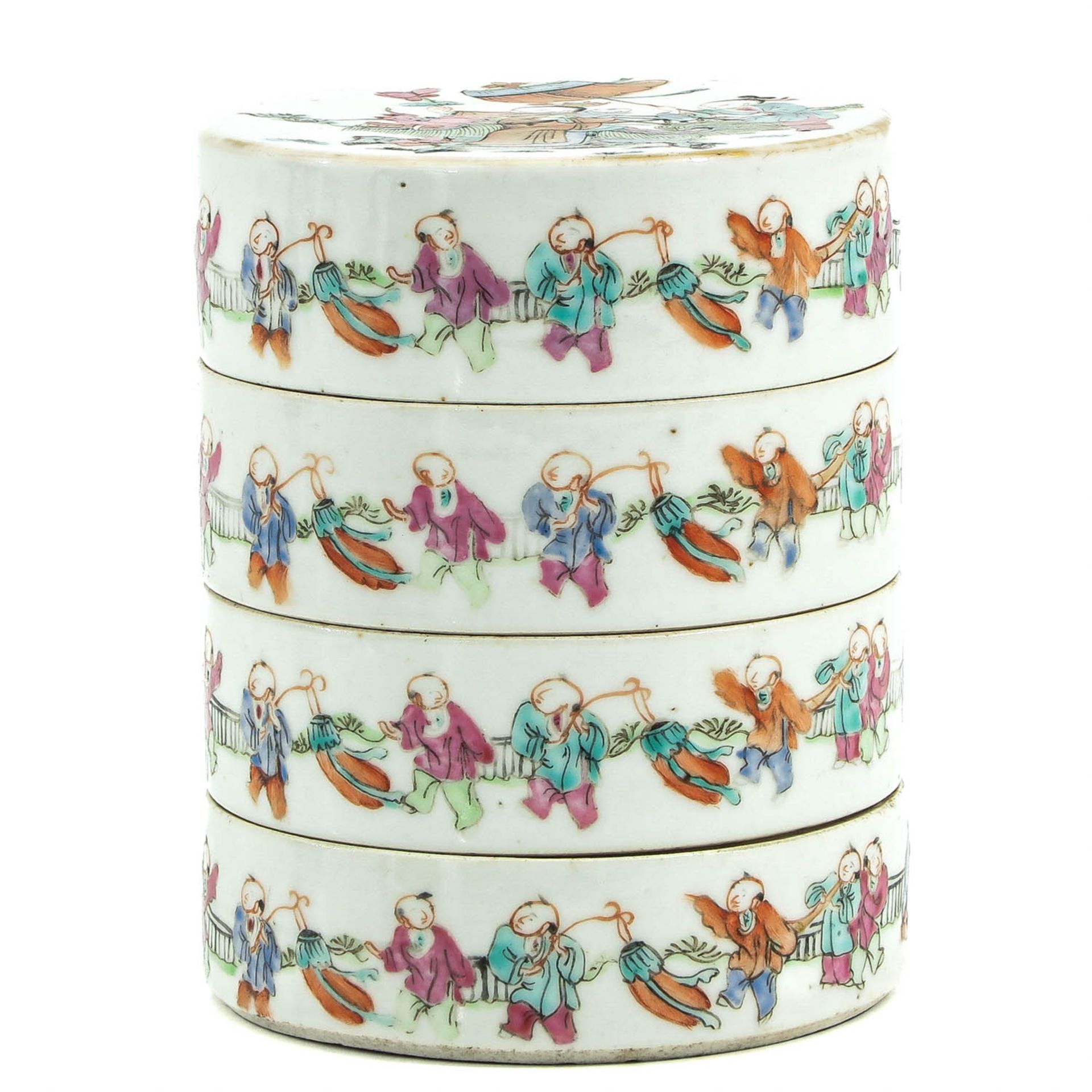 A Famille Rose Stacking Box