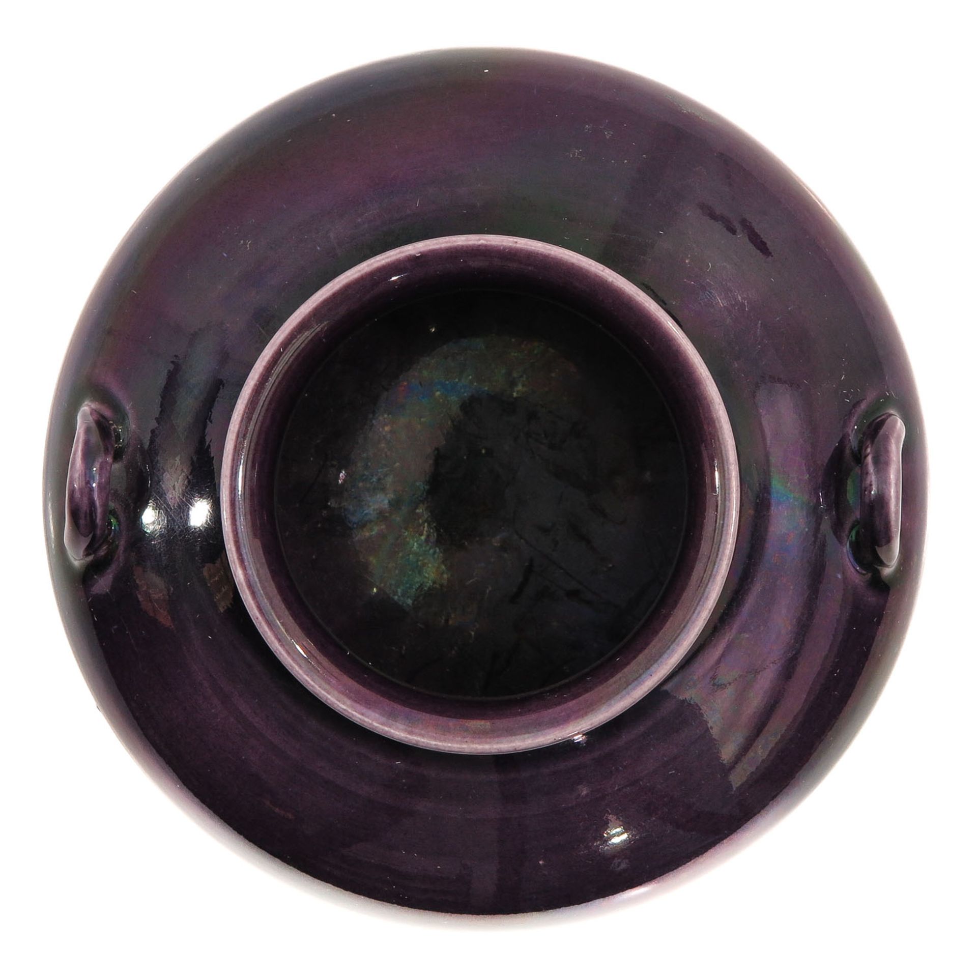 A Purple Glazed Tripod Censer - Image 5 of 9