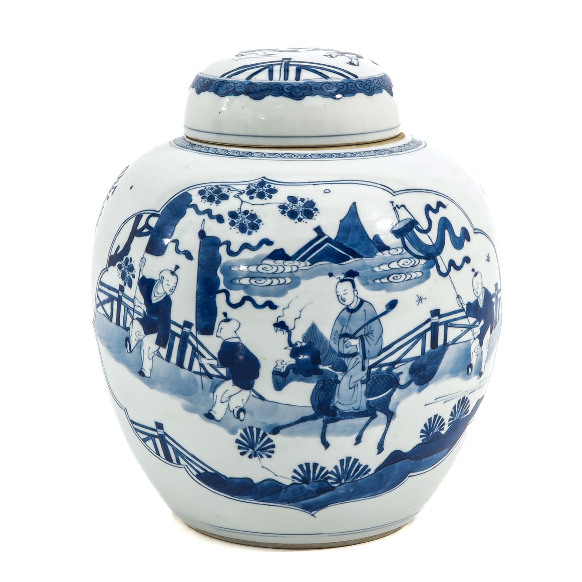 A Blue and White Ginger Jar