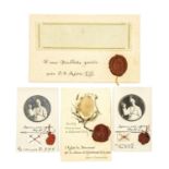 A Collection of Religious Cards with Wax Seals from Popes