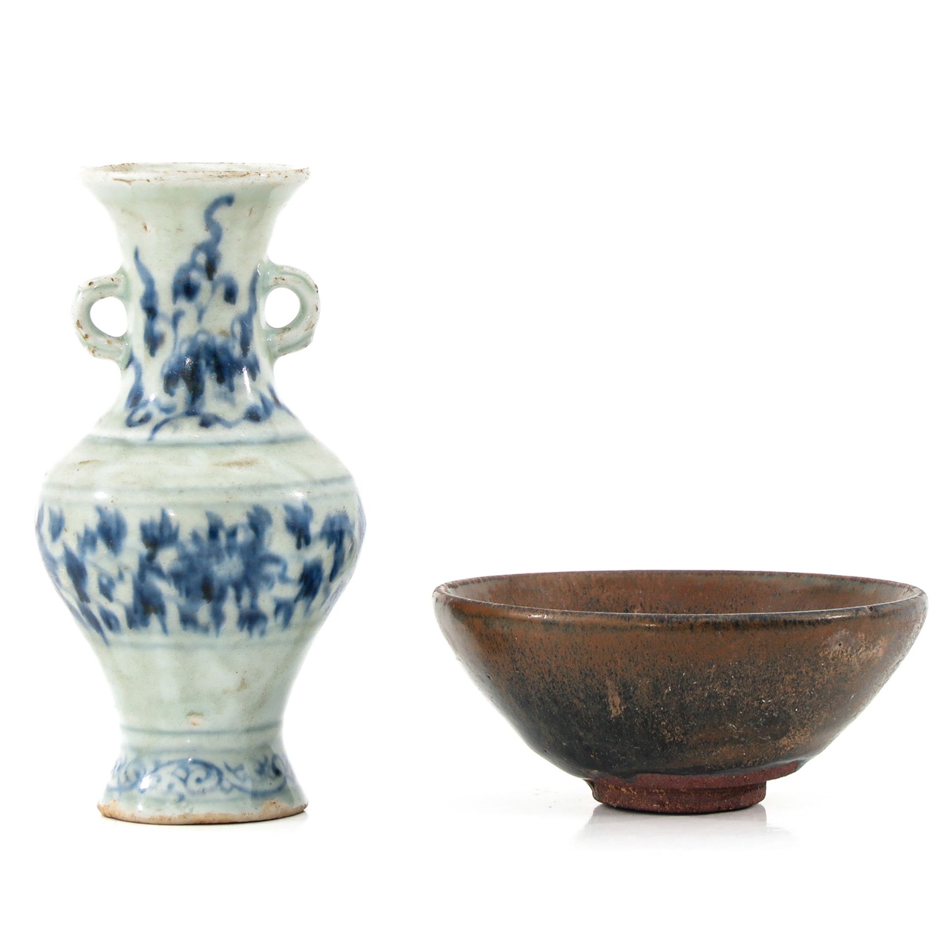A Small Vase and Tea Bowl - Image 3 of 10