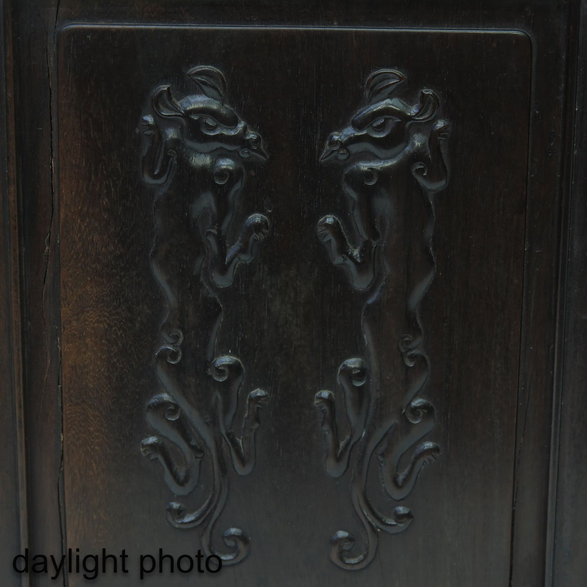 A Chinese Carved Wood Cabinet - Image 9 of 10