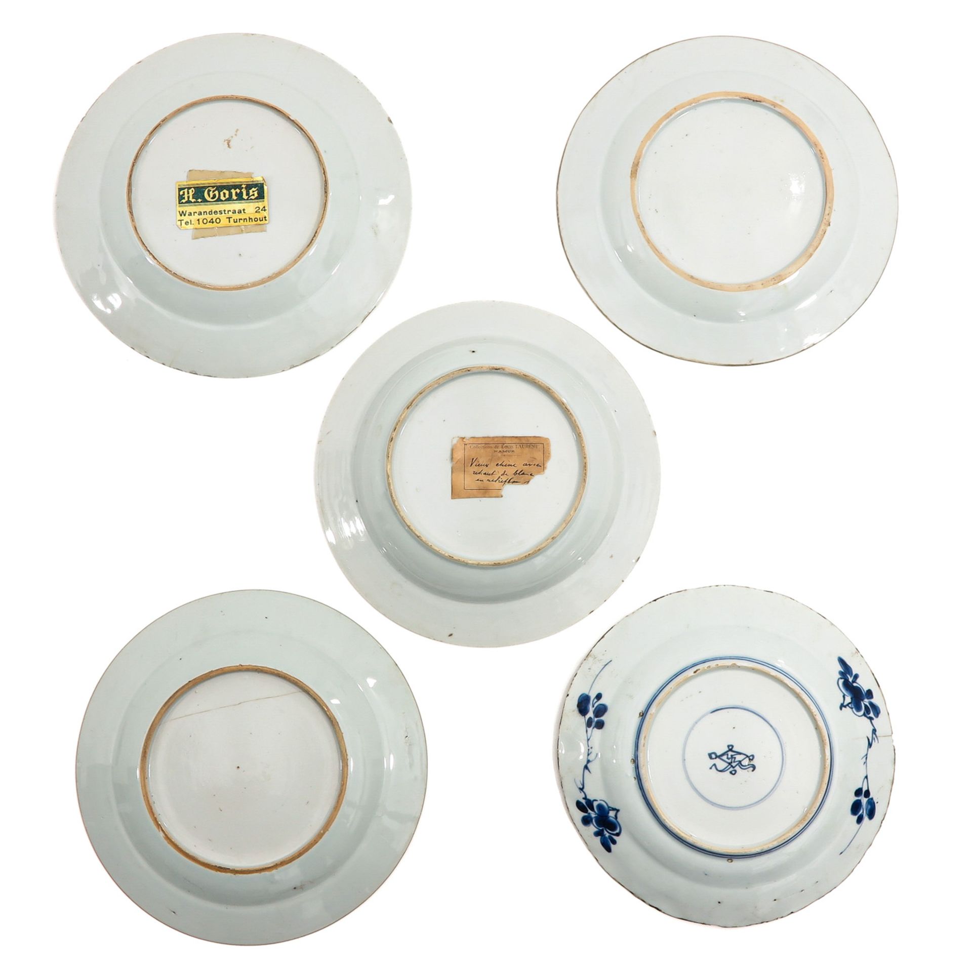 A Collection of 5 Blue and White Plates - Image 2 of 9