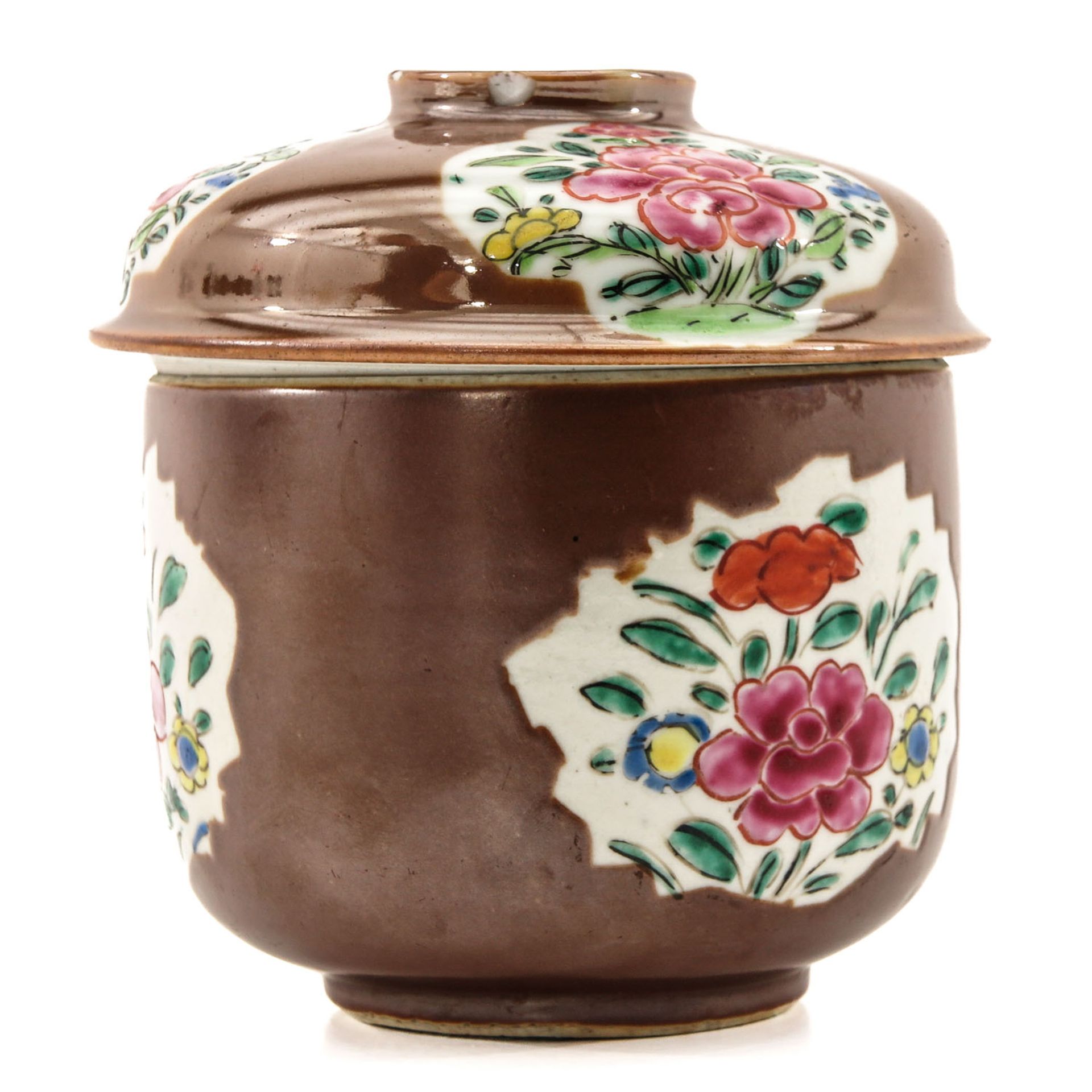 A Batavianware Jar with Cover - Image 2 of 9