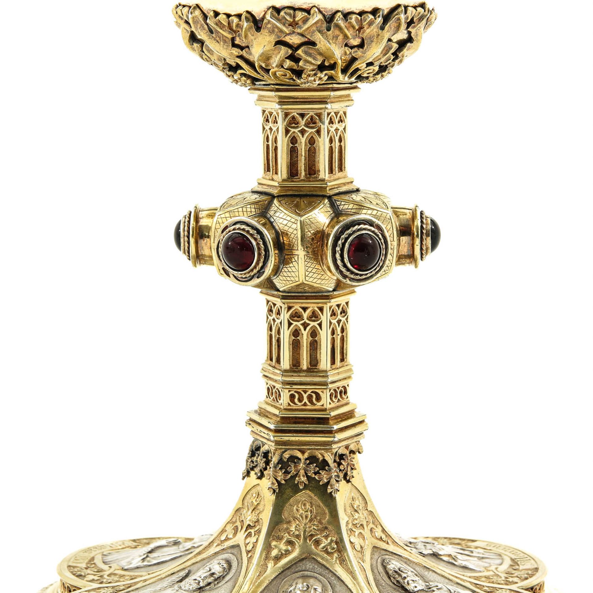 A Gilded Silver Chalice with Paten - Bild 9 aus 10
