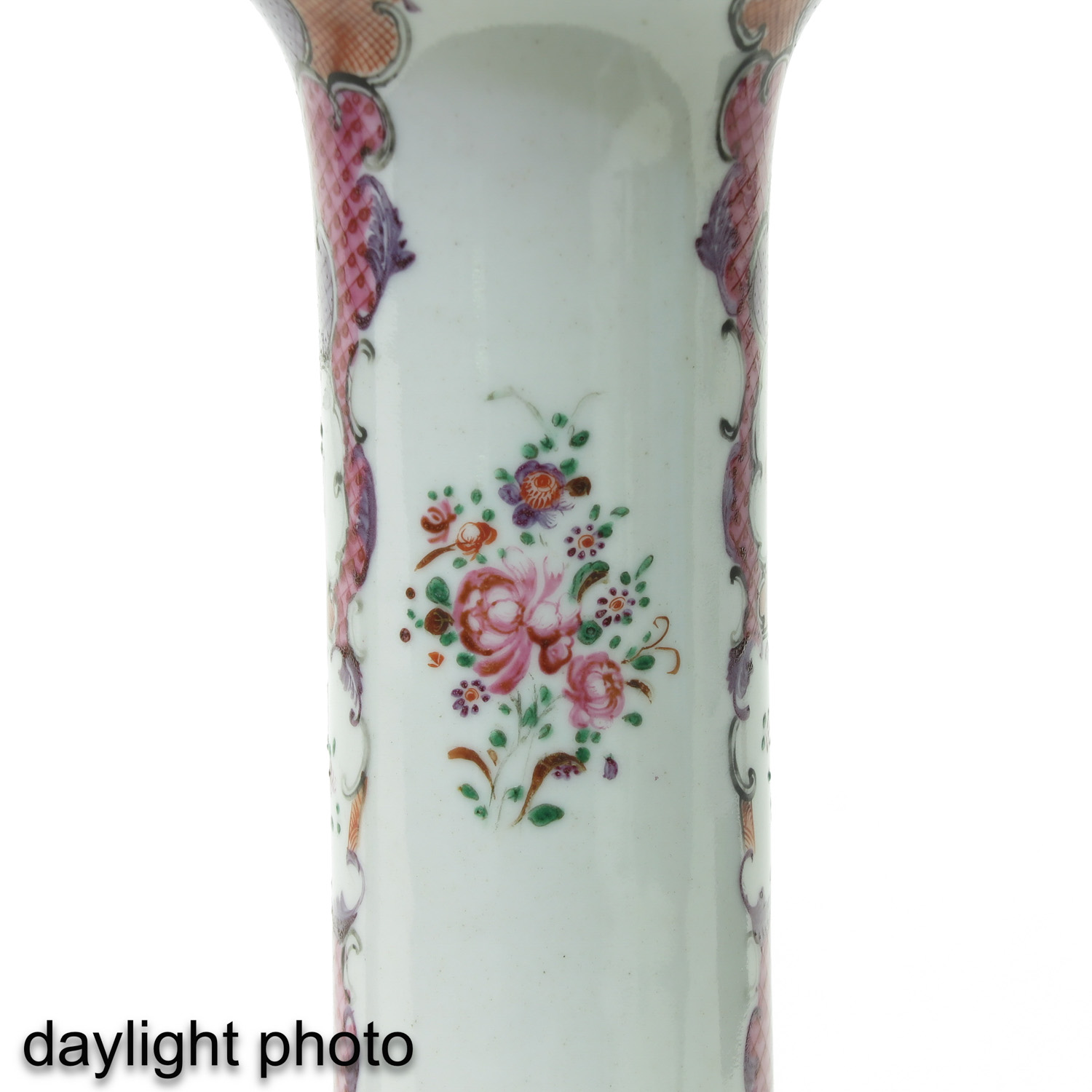 A 5 Piece Famille Rose Garniture Set - Image 10 of 10