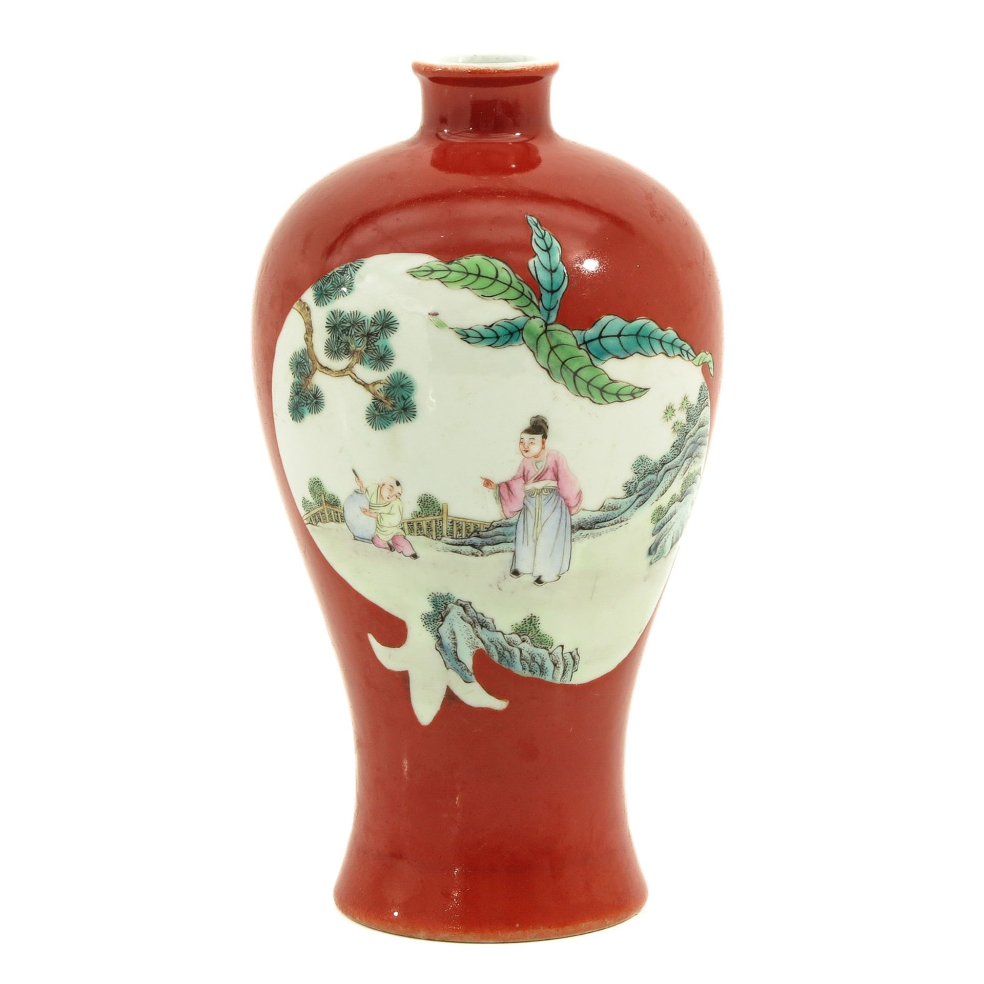 A Famille Rose Meiping Vase