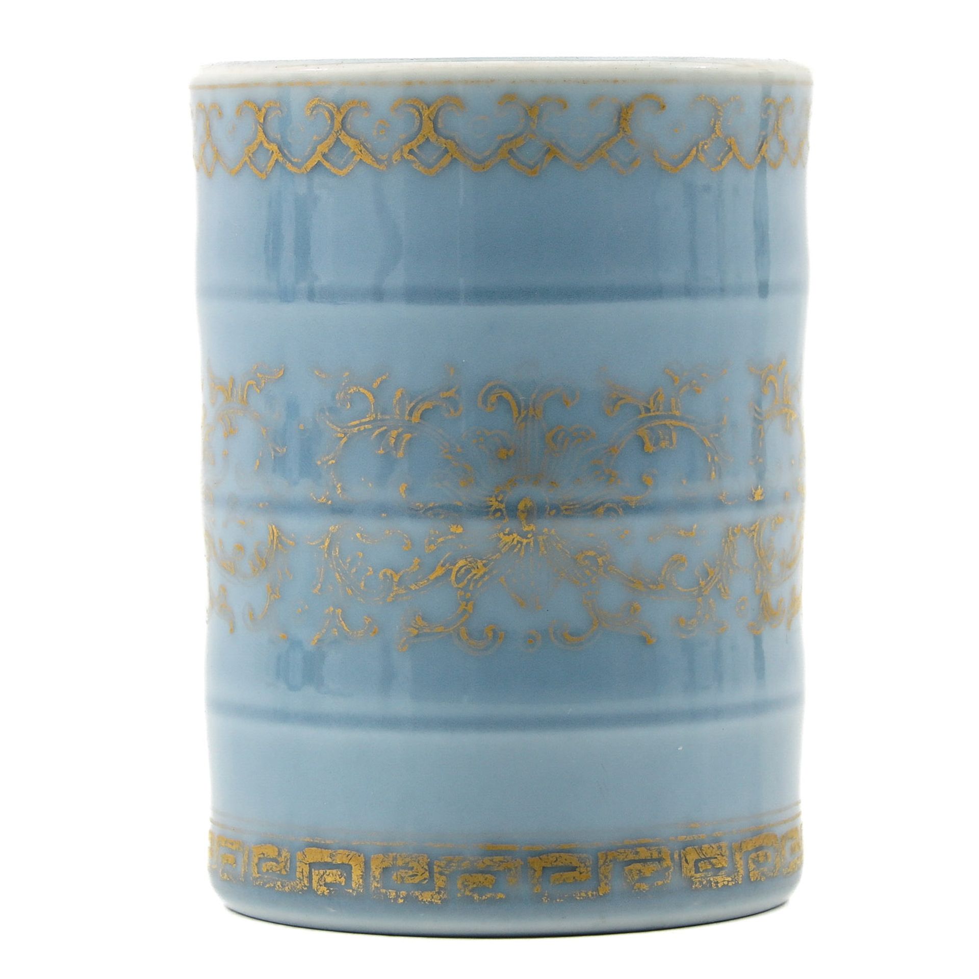 A Light Blue Glaze Brush Pot - Image 4 of 10