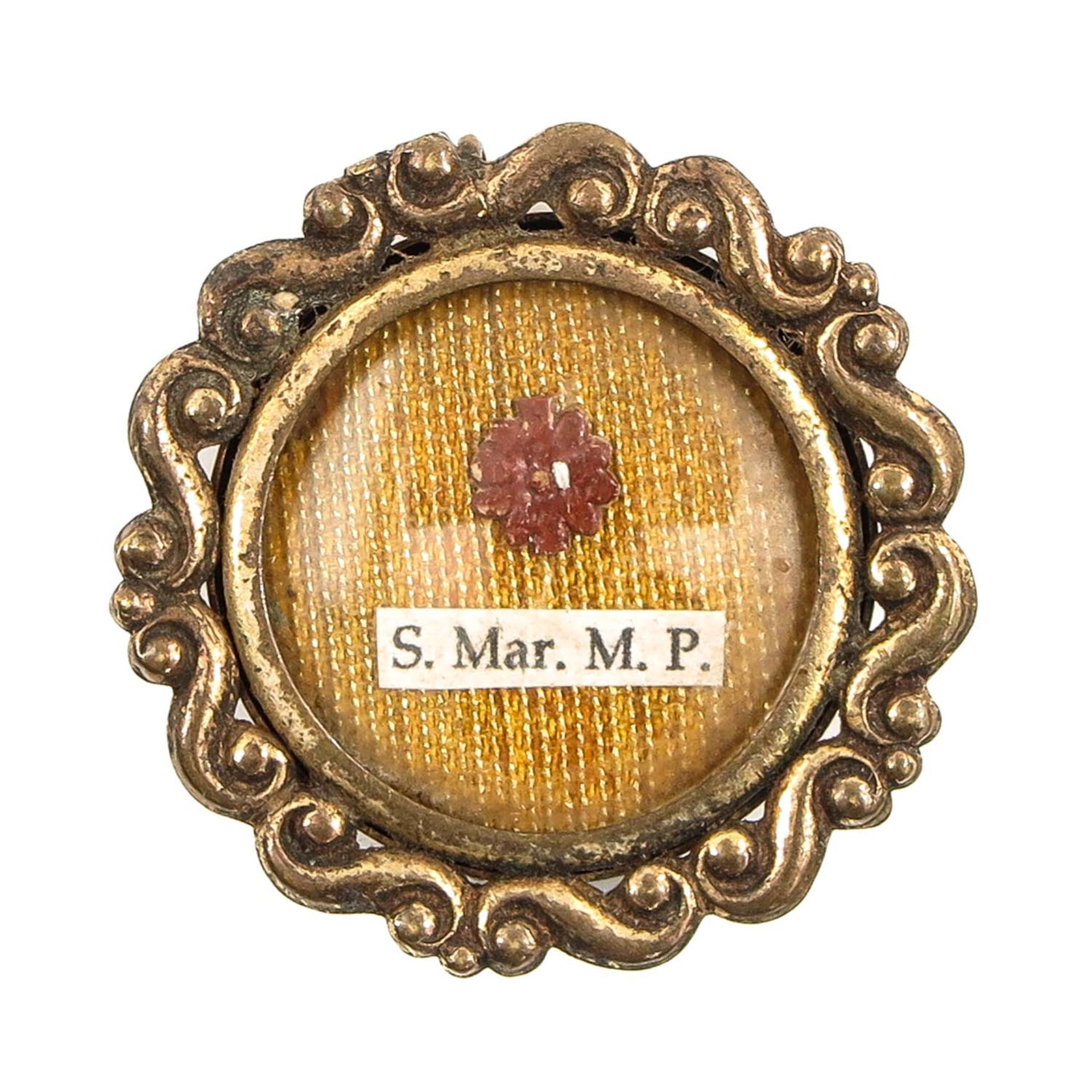 A Relic Holder with Relic of Saint Maria Magdalena with Certificate