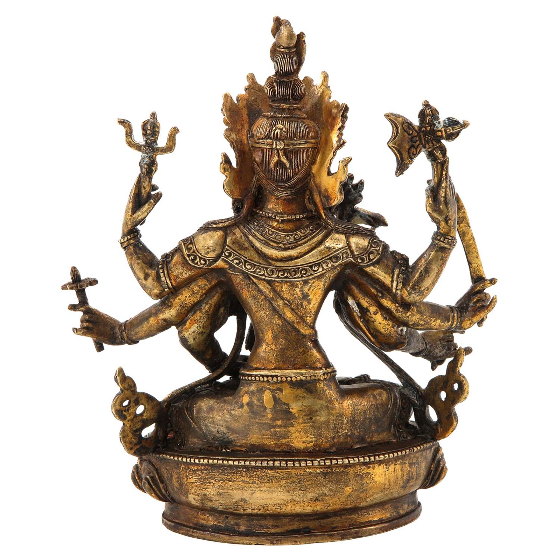 A Bronze Buddha Sculpture - Image 3 of 10