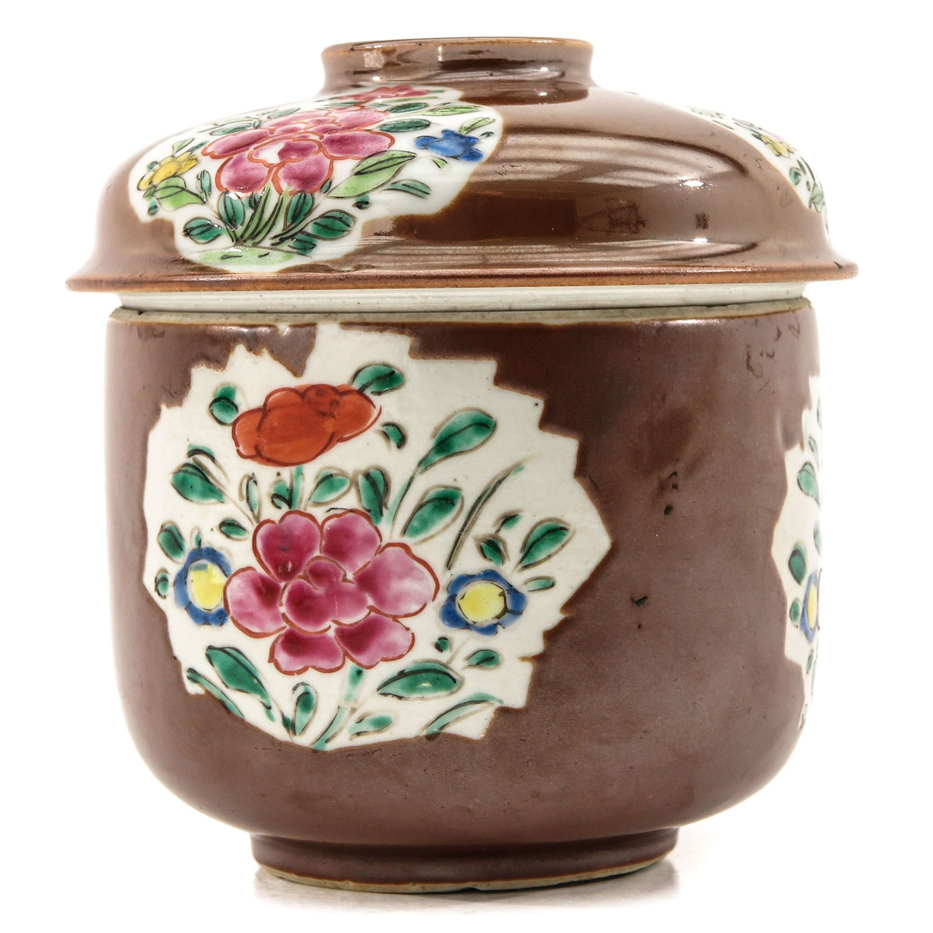 A Batavianware Jar with Cover - Image 4 of 9