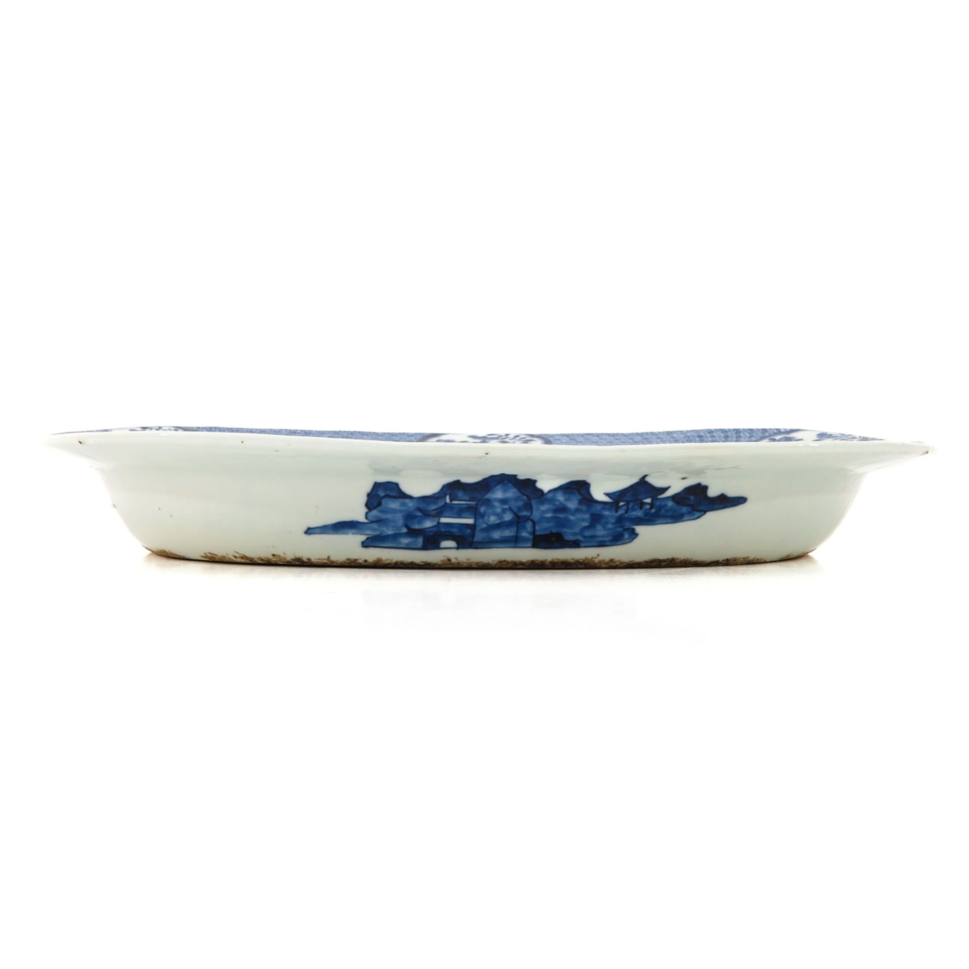 A Blue and White Serving Dish with Strainer - Image 5 of 9