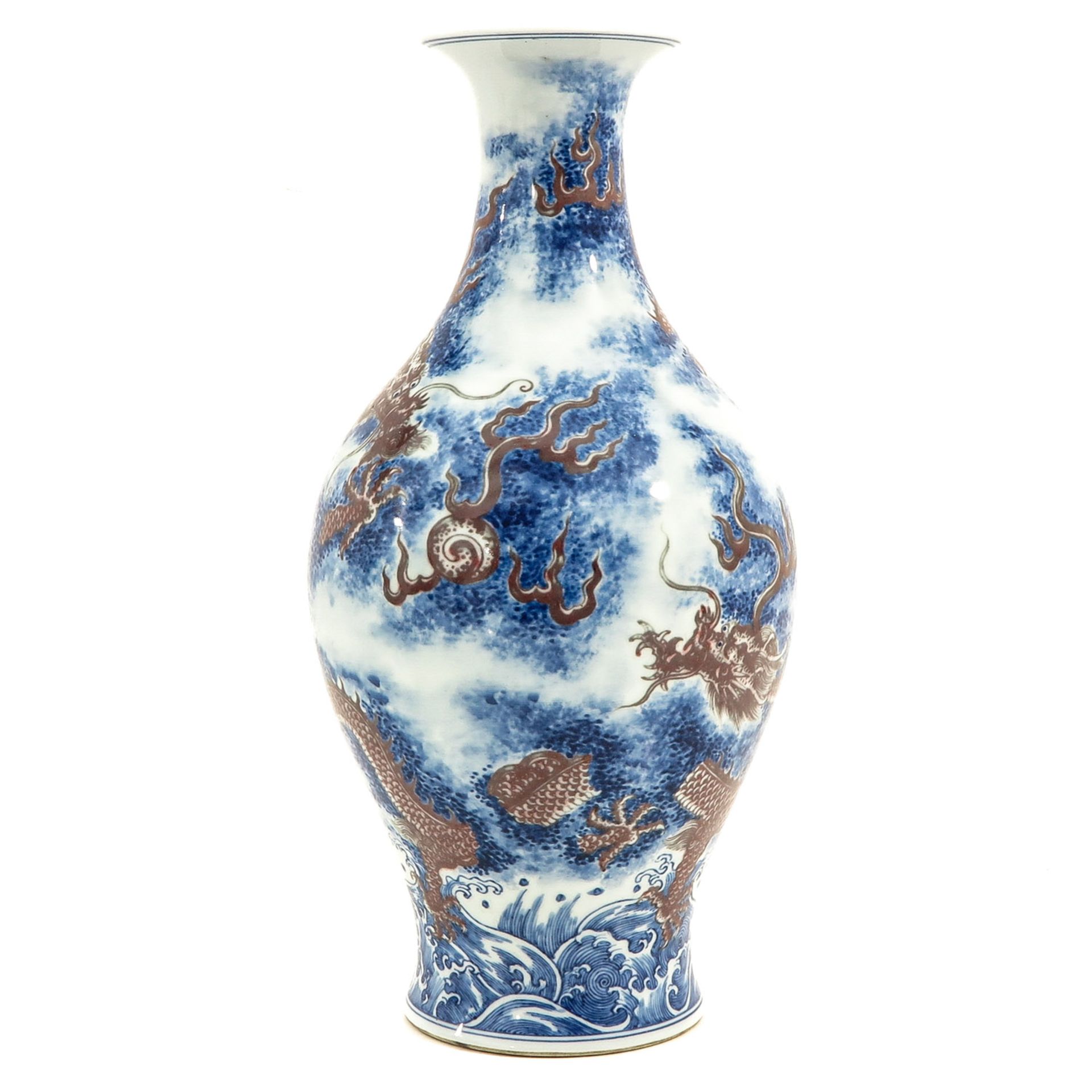 An Iron Red and Blue Vase - Image 2 of 10