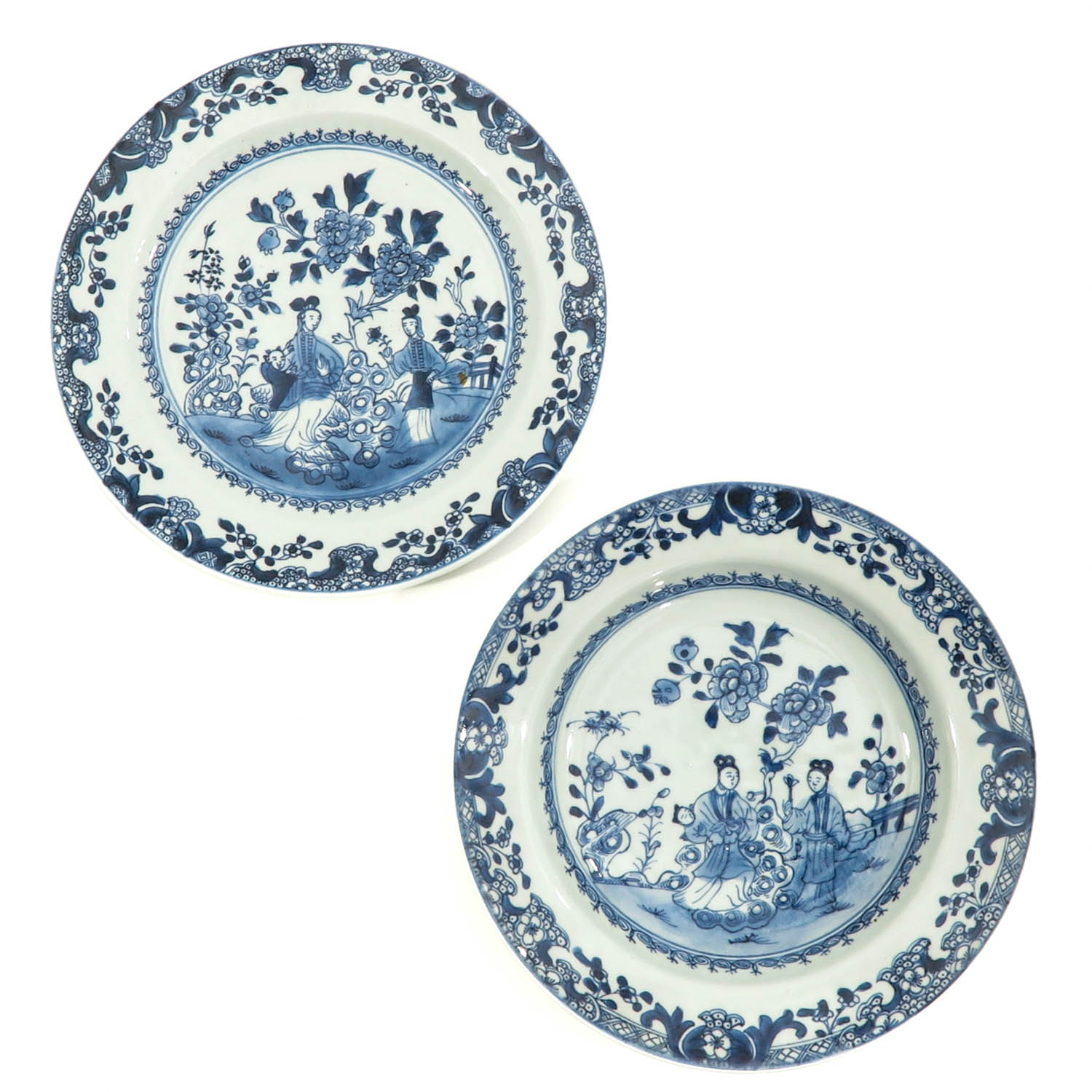 A Lot of 2 Blue and White Plates