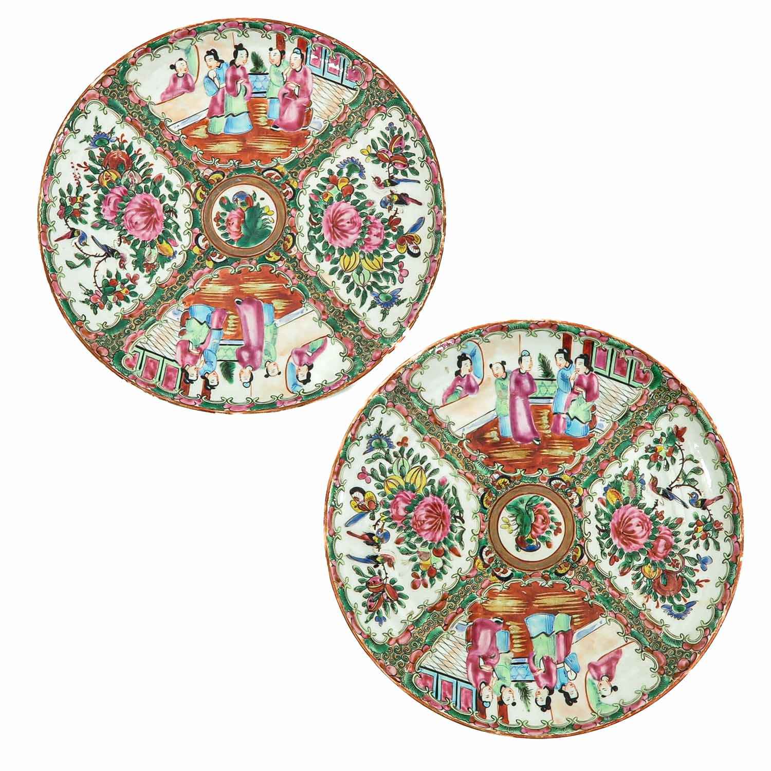 A Pair of Cantonese Plates