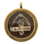 A Relic Holder with Relic of Saint Bartholomew with Certificate