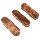 A Collection of 3 18th Century Copper Tobacco Boxes