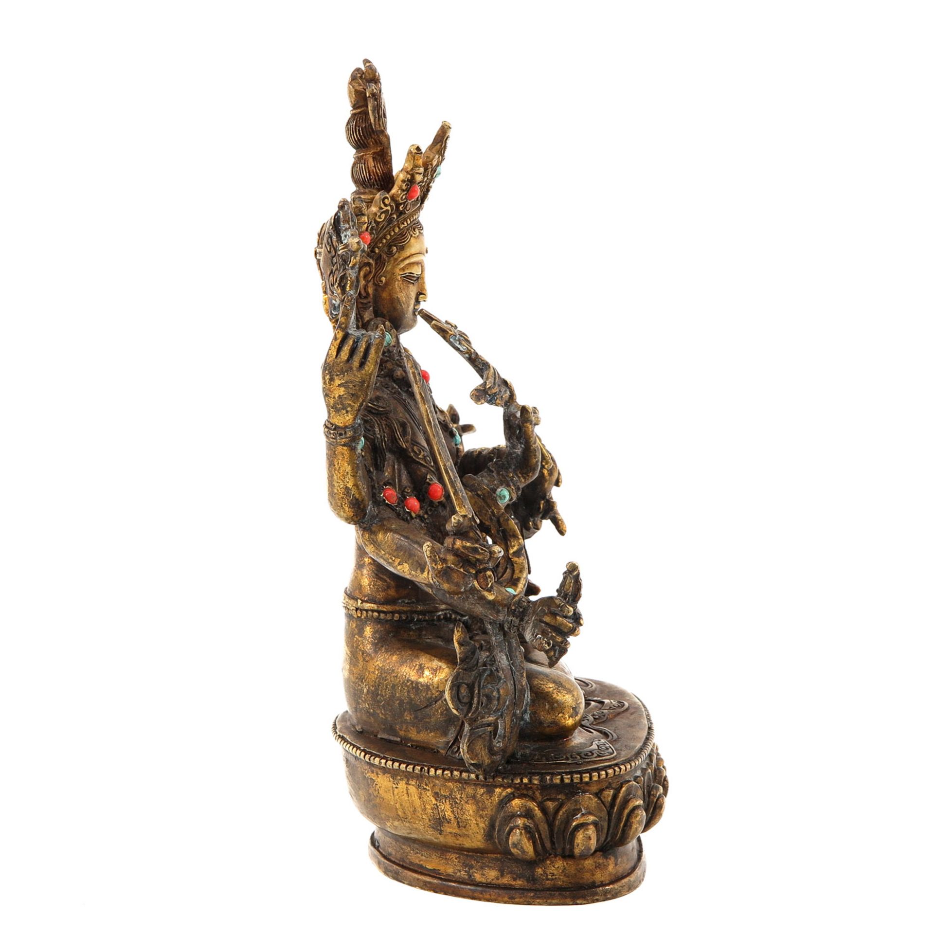 A Bronze Buddha Sculpture - Image 4 of 10