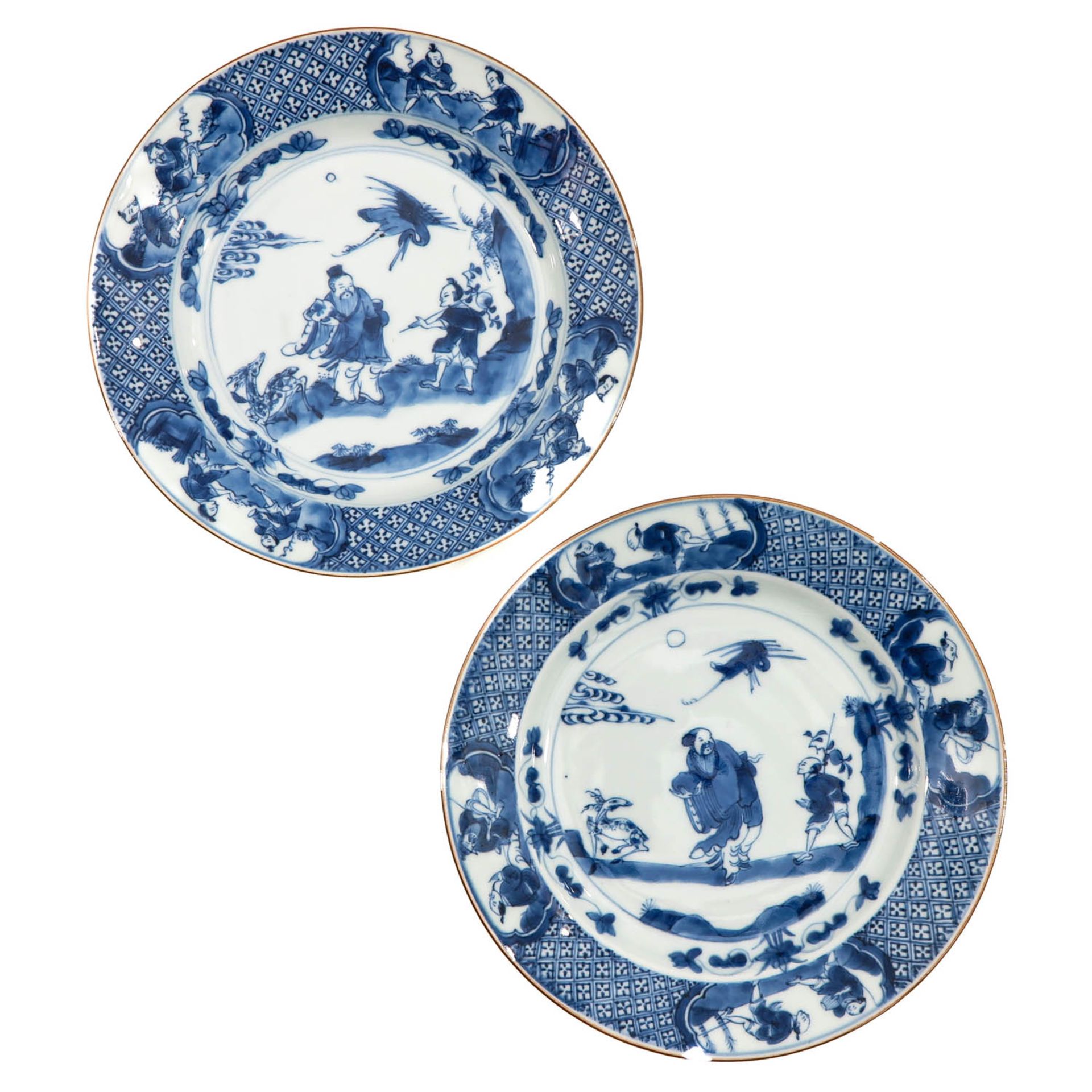 A Series of 4 Blue and White Plates - Image 3 of 9