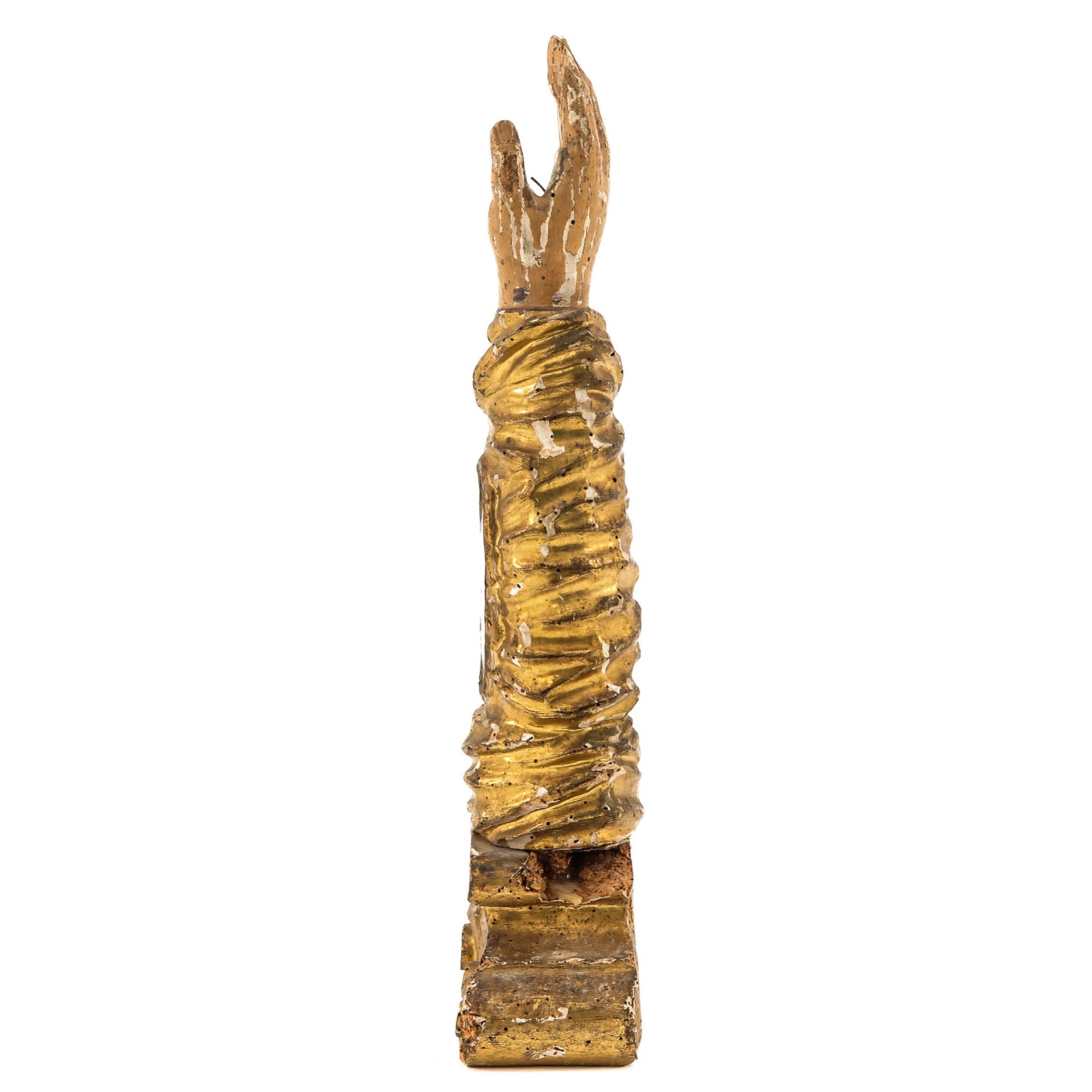 A Carved Wood Hand Relic Holder - Bild 2 aus 10