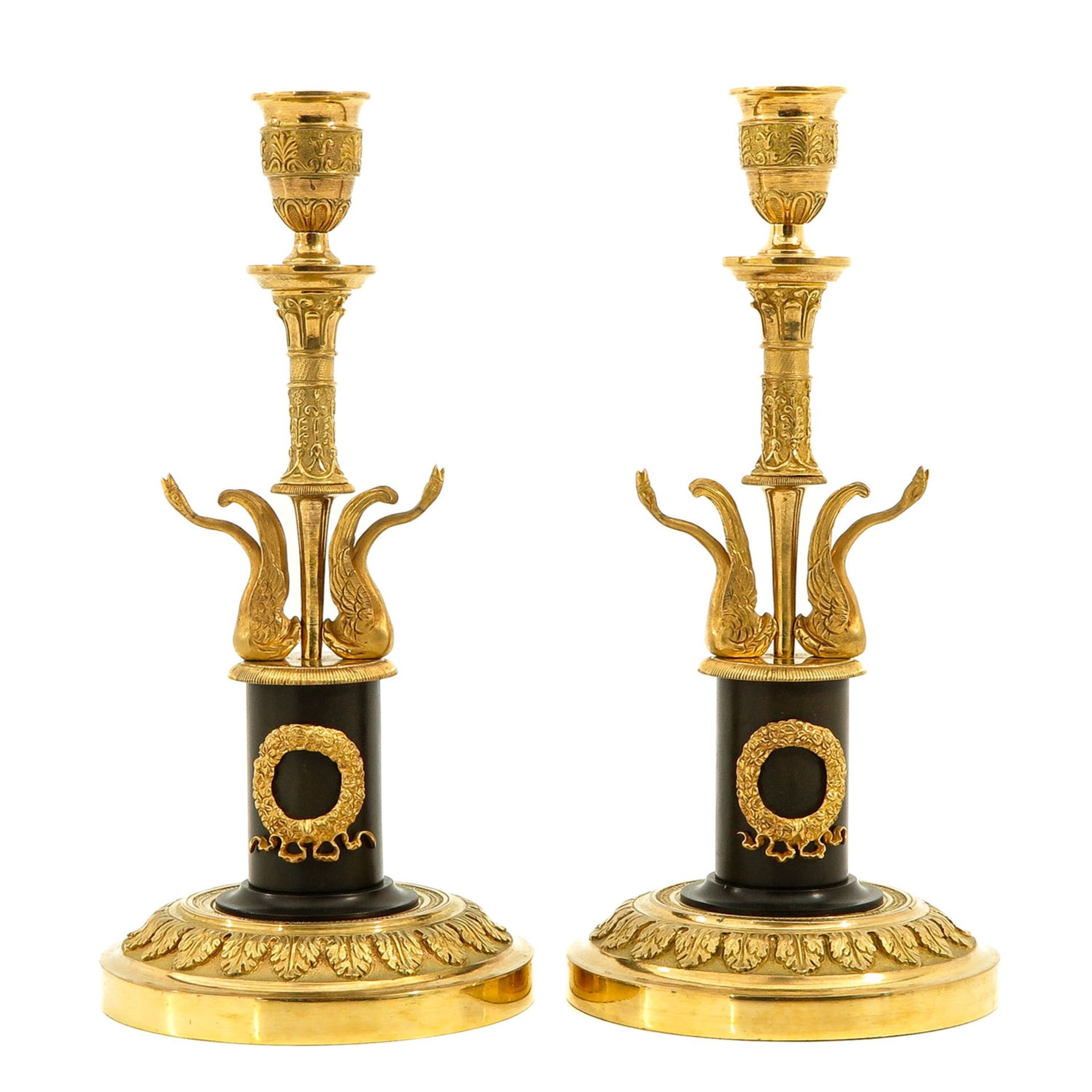 A Pair of Louis XVI Copper Candlesticks - Image 3 of 9