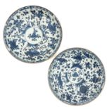 A Pair of Blue and White Plates