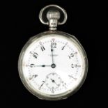 A Silver Pocket Watch Signed G.H. Meylan