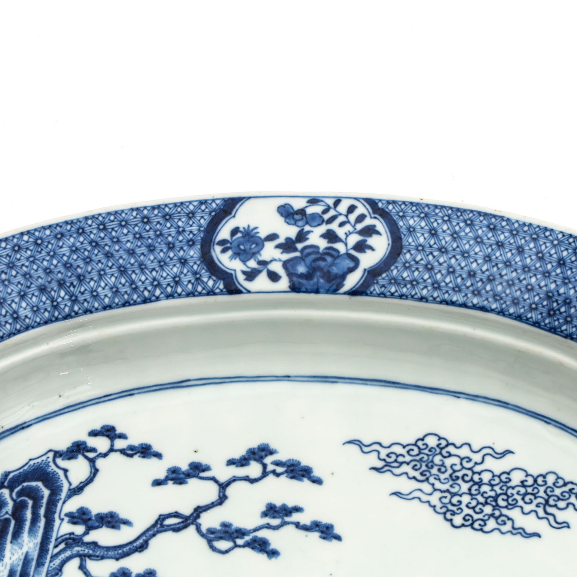 A Blue and White Serving Dish with Strainer - Image 4 of 9