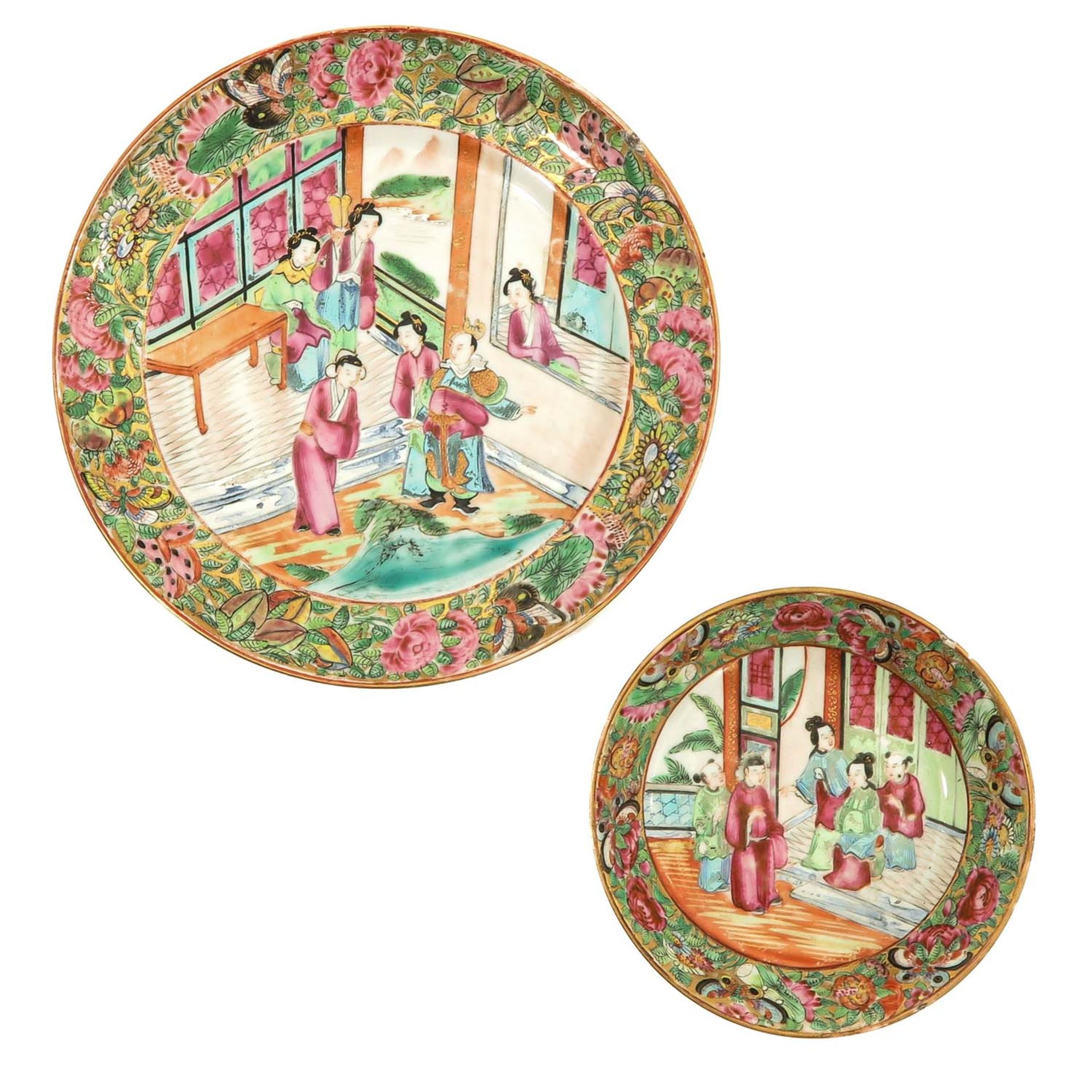 A Collection of Cantonese Porcelain Items - Image 7 of 10