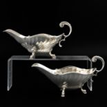 A Pair of Silver 18th Century Gravy Boats