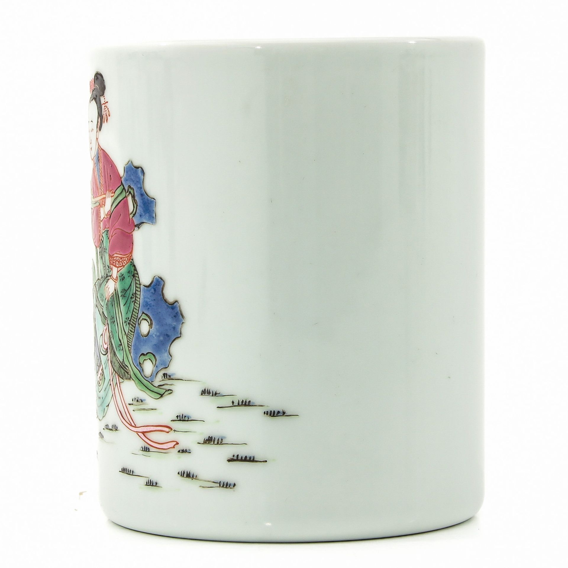 A Famille Rose Brush Pot - Image 3 of 9