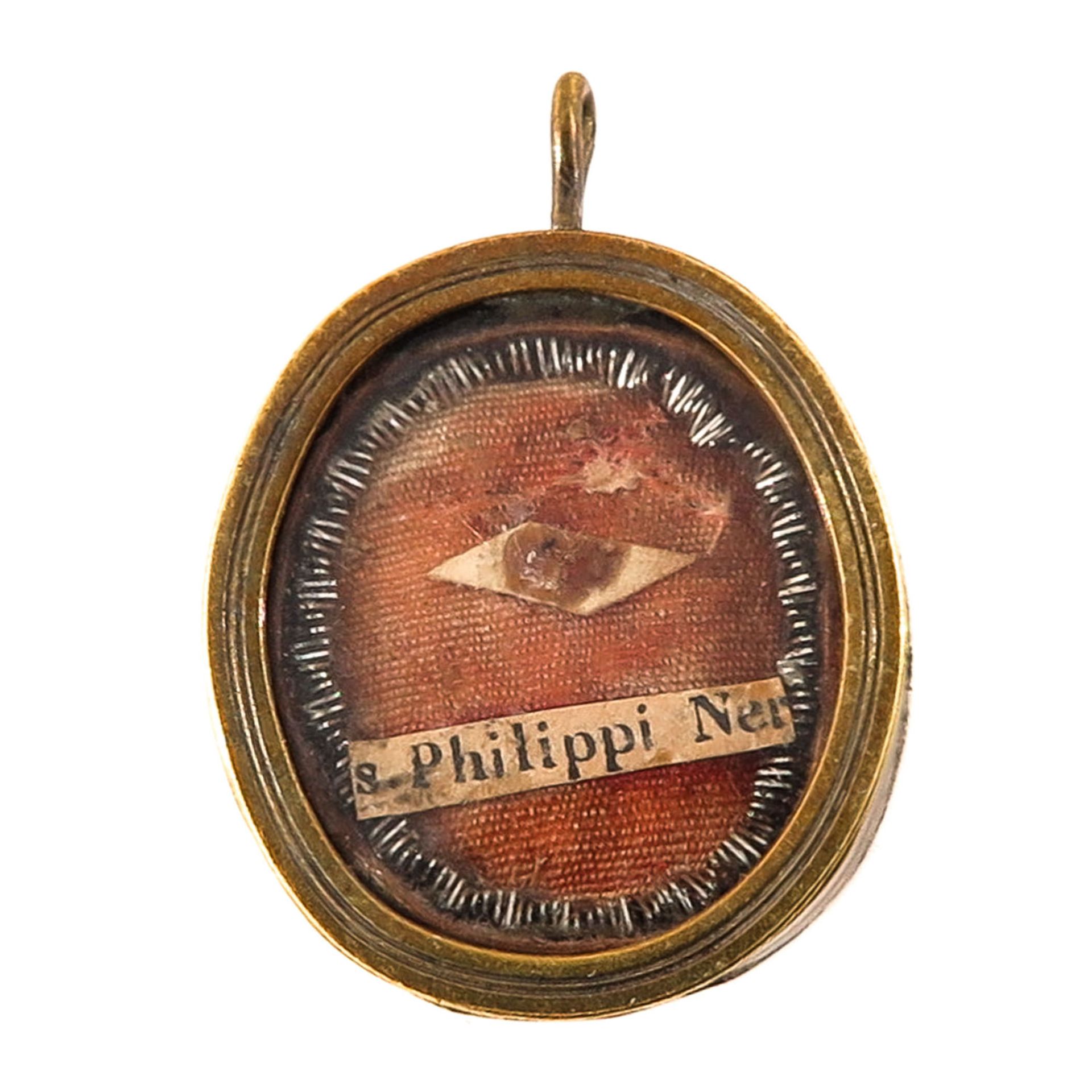 A Relic Holder with Relic of Saint Philip Neri with Certificate