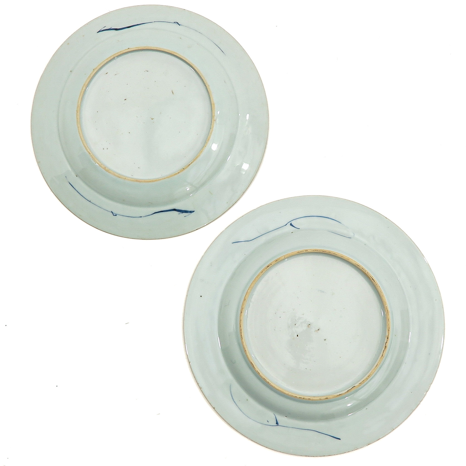 A Lot of 2 Blue and White Plates - Image 2 of 10