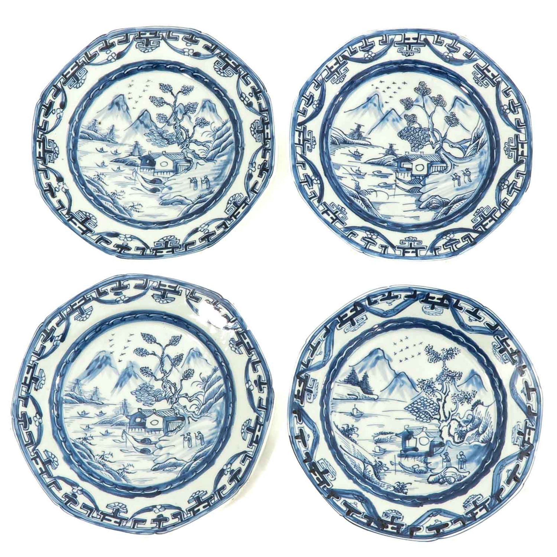 A Series of 12 Blue and White Plates - Bild 3 aus 10