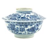 A Blue and White Bowl with Cover