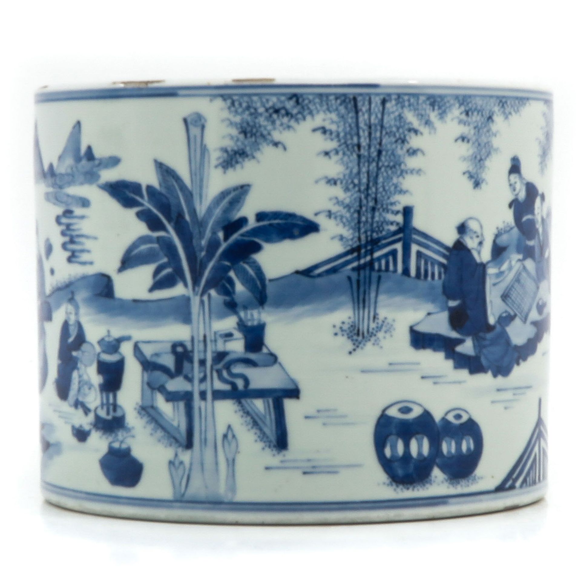 A Blue and White Brush Pot - Image 2 of 9