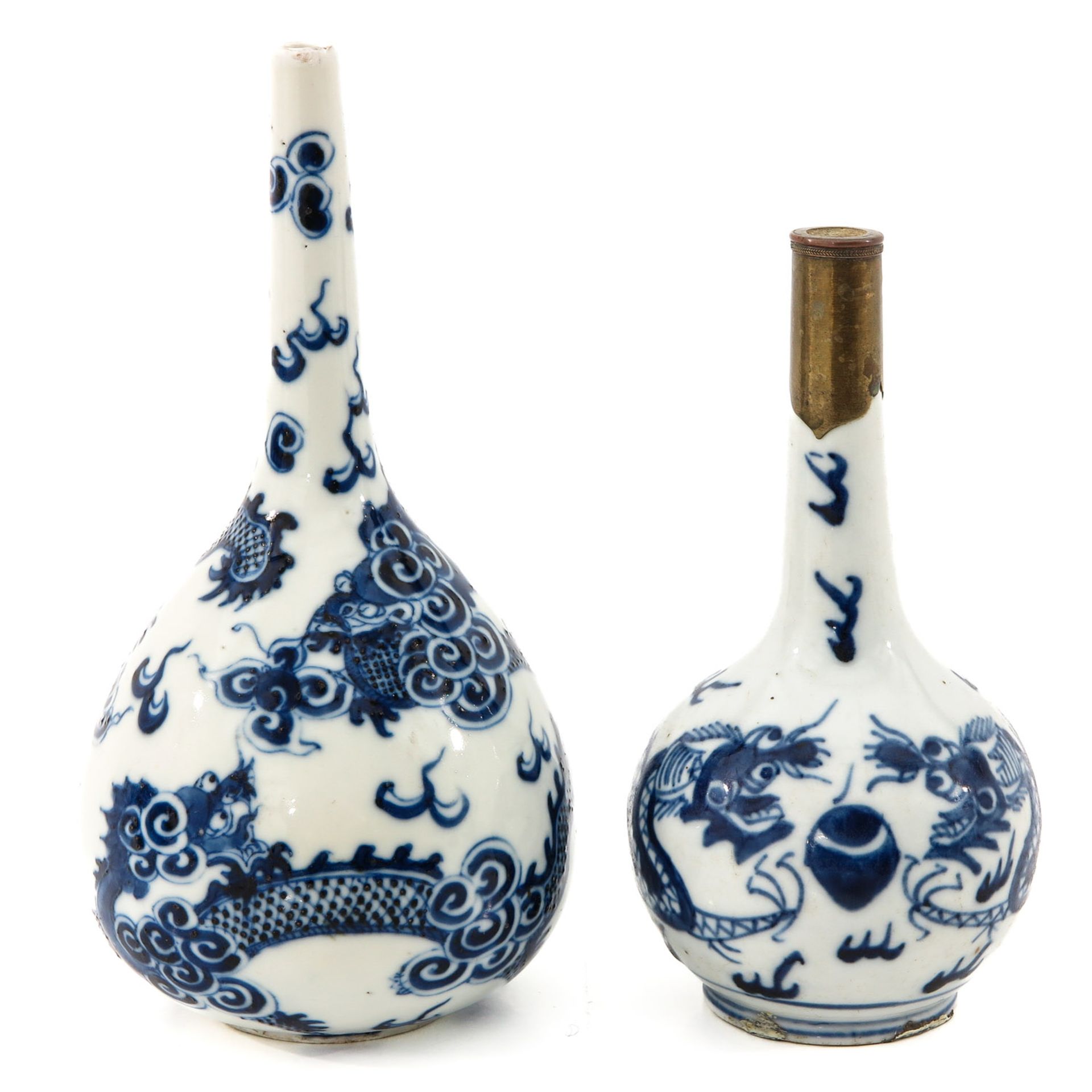 A Lot of 2 Bleu de Hue Vases