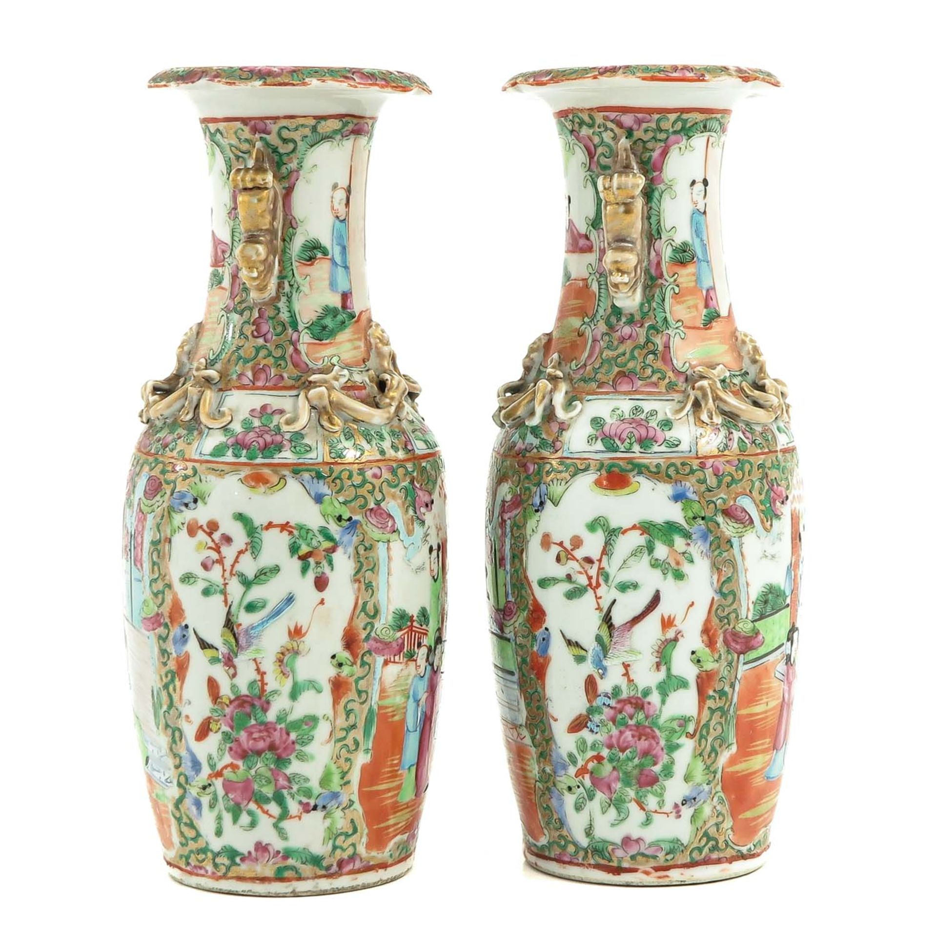 A Pair of Cantonese Vases - Image 4 of 10