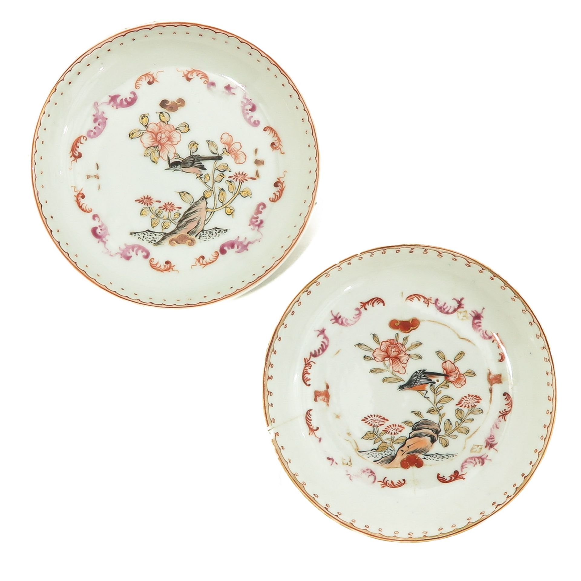 A Pair of Famille Rose Cups and Saucers - Bild 7 aus 10