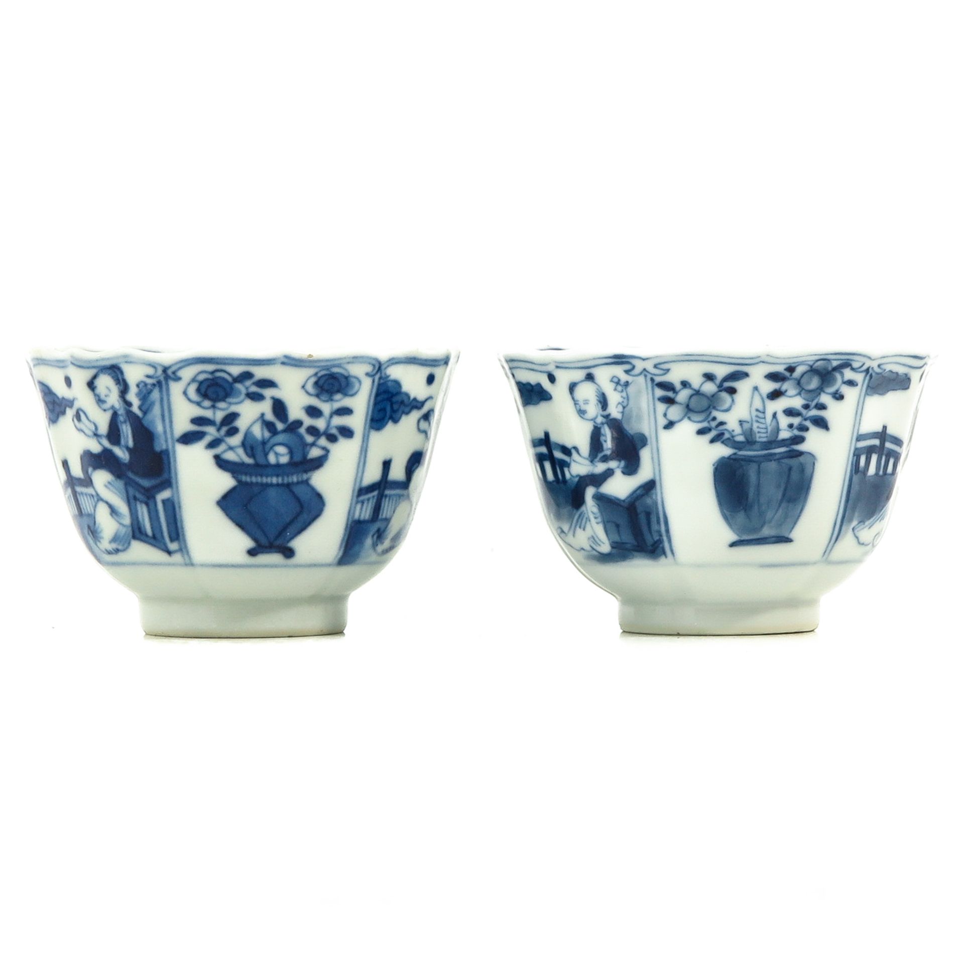 A Pair of Blue and White Cups and Saucers - Bild 4 aus 10